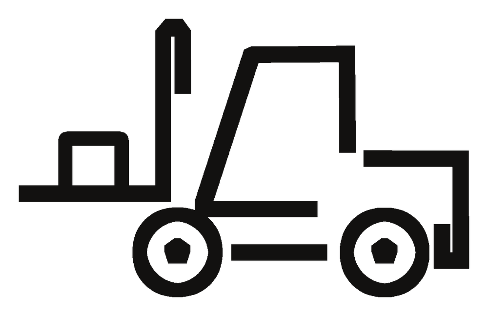 Ilustración de montacargas, logo de AA Jireh 77